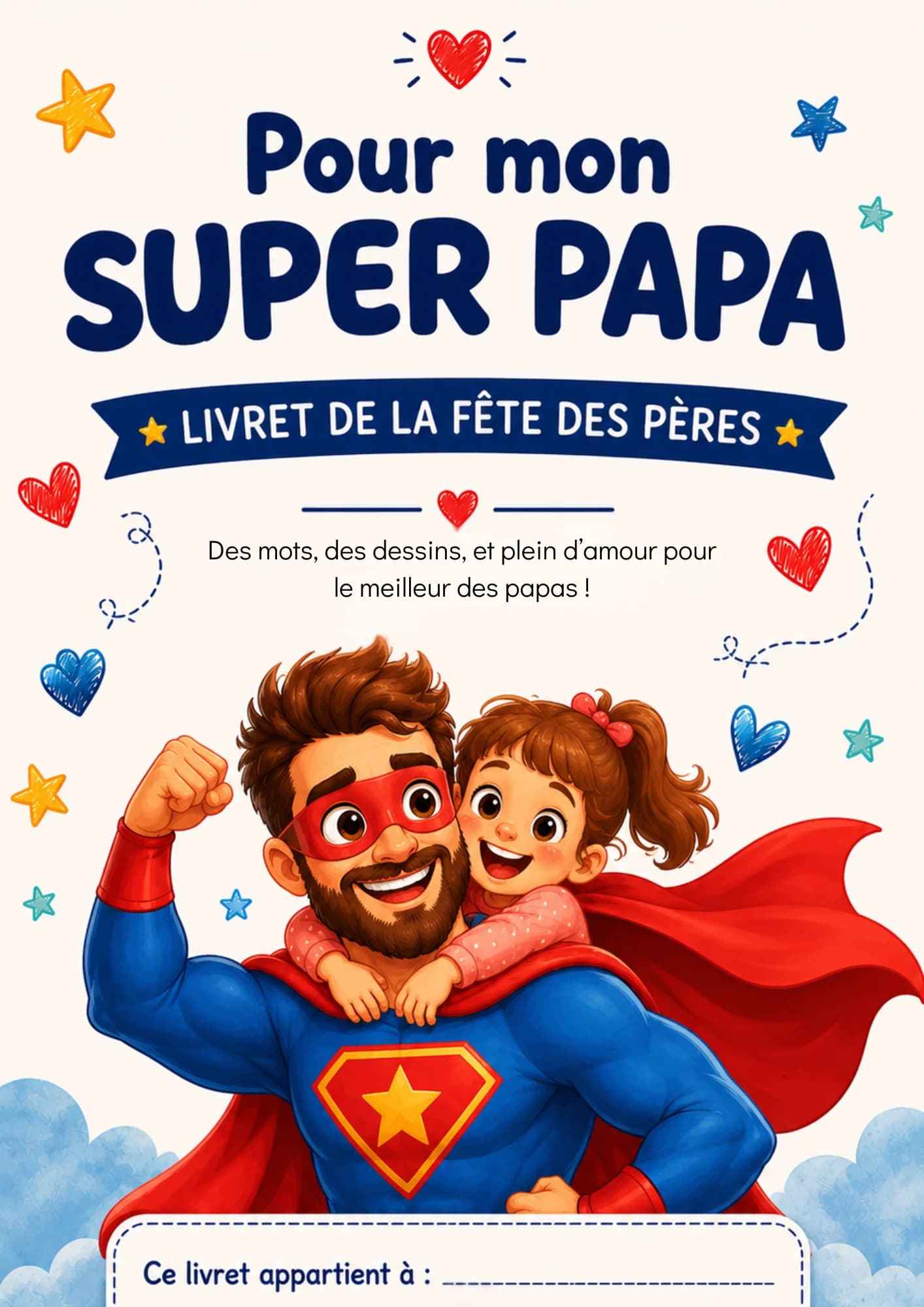 Livret fête des père VERSION FILLE