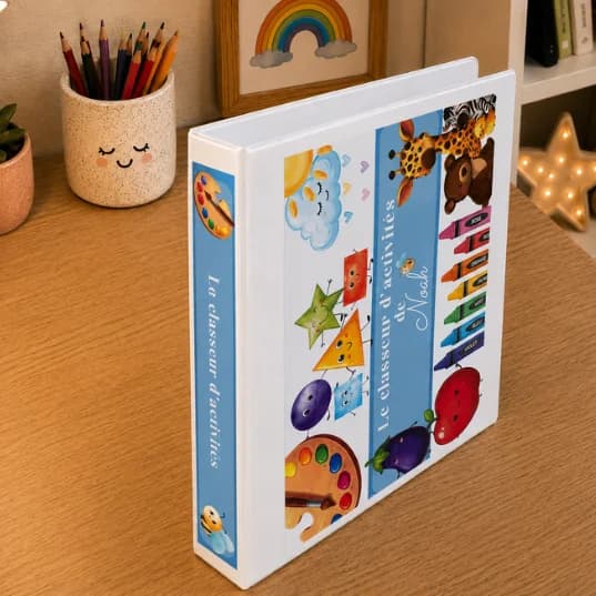 Classeur pour ranger les activités personnalisables (jusqu'à 25 fiches)